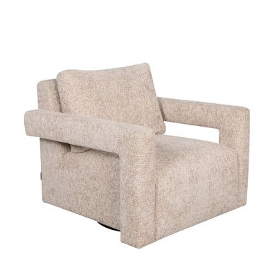 Artemio 1-Seater Fabric Accent Chair - Beige - With 2-Year Warranty